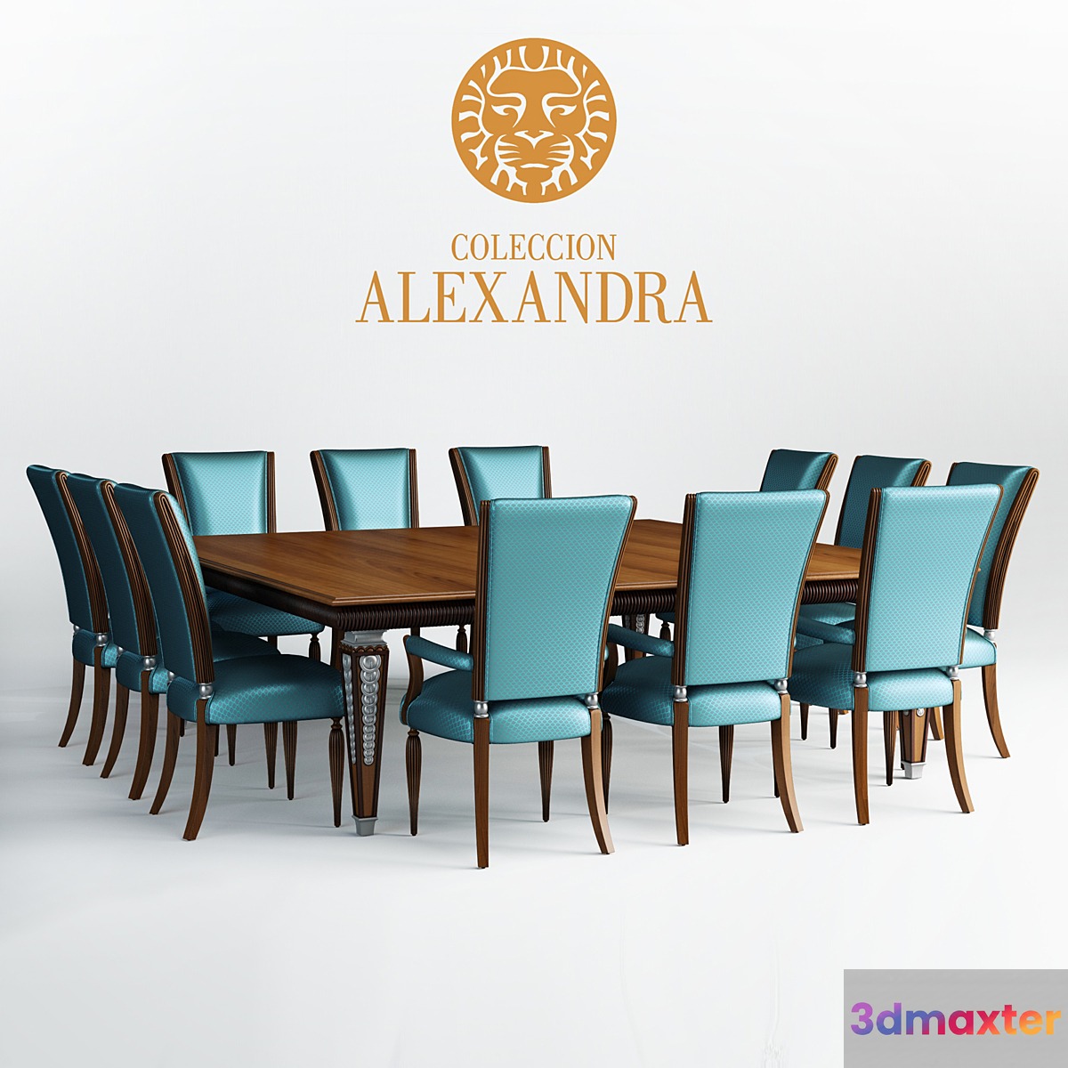 Table and chairs Coleccion Alexandra Deco