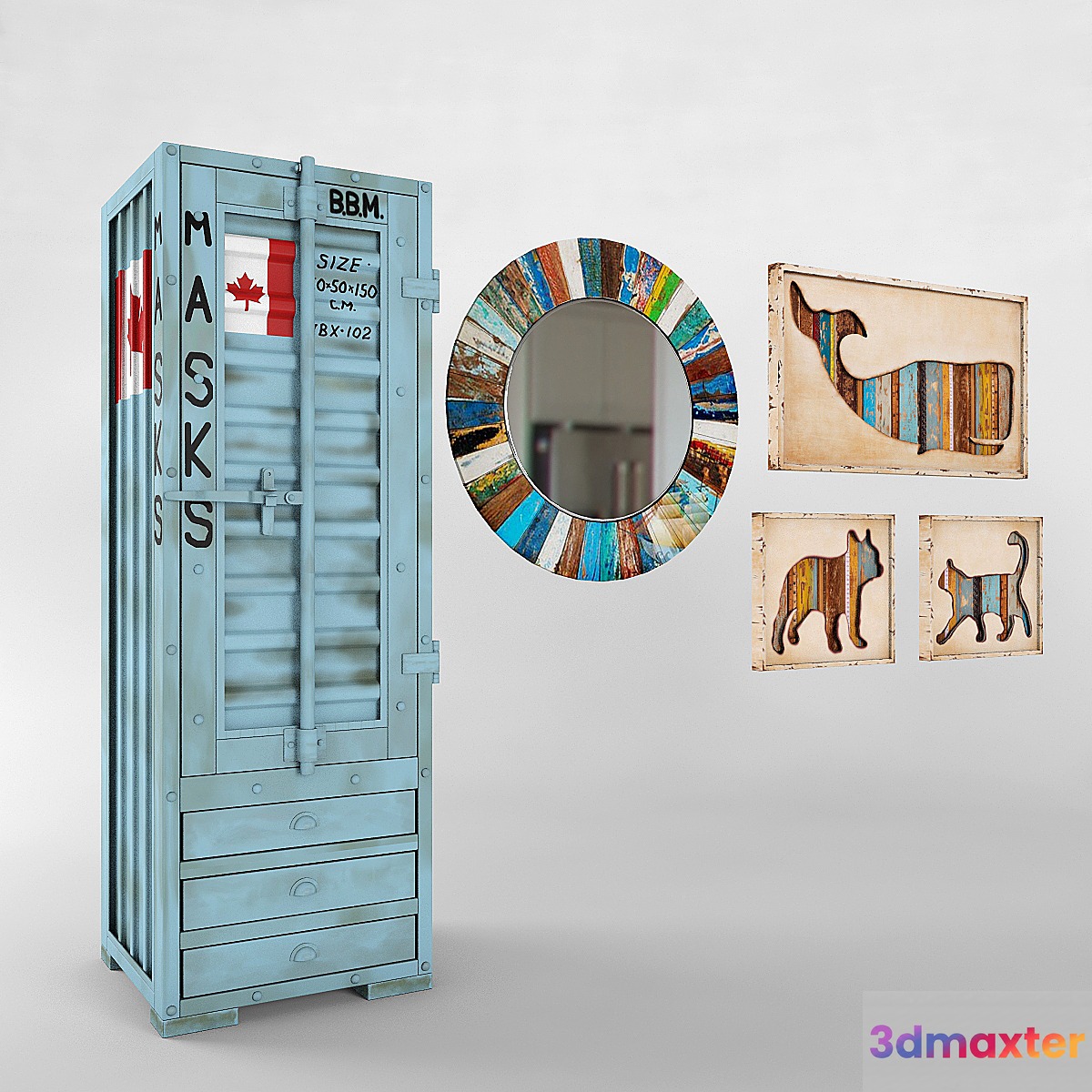 KARE set (foam paintings mirror) 3D Max