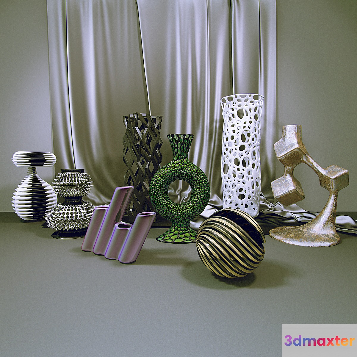 Decorative vases 3D Max