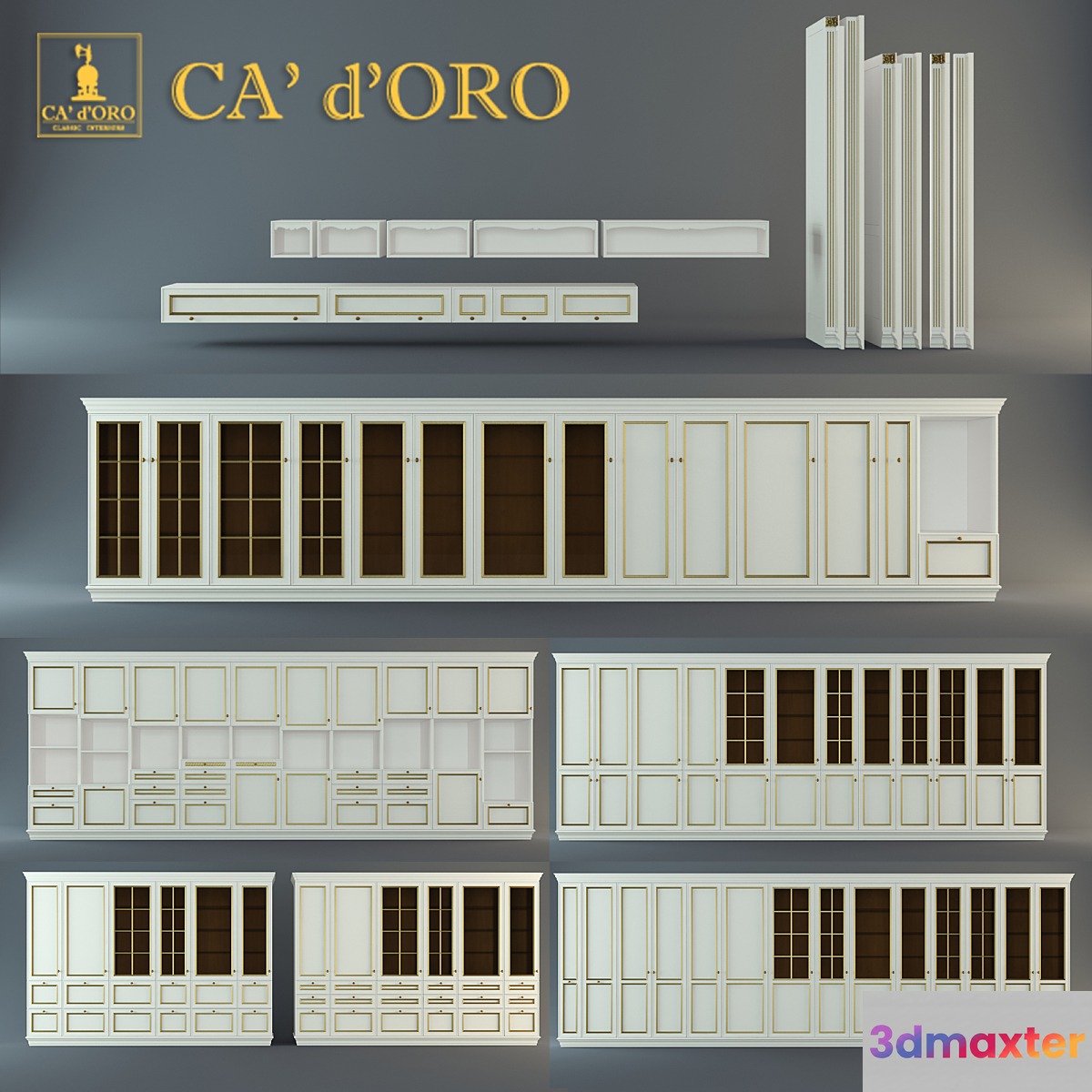 High cabinets Fortuna CA 'd'Oro - No.2 3D Max
