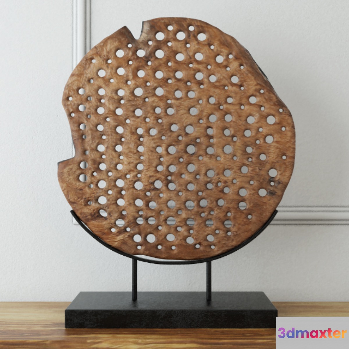Natura Wooden Carving Deco on Stand _ Jeffan 3D Max