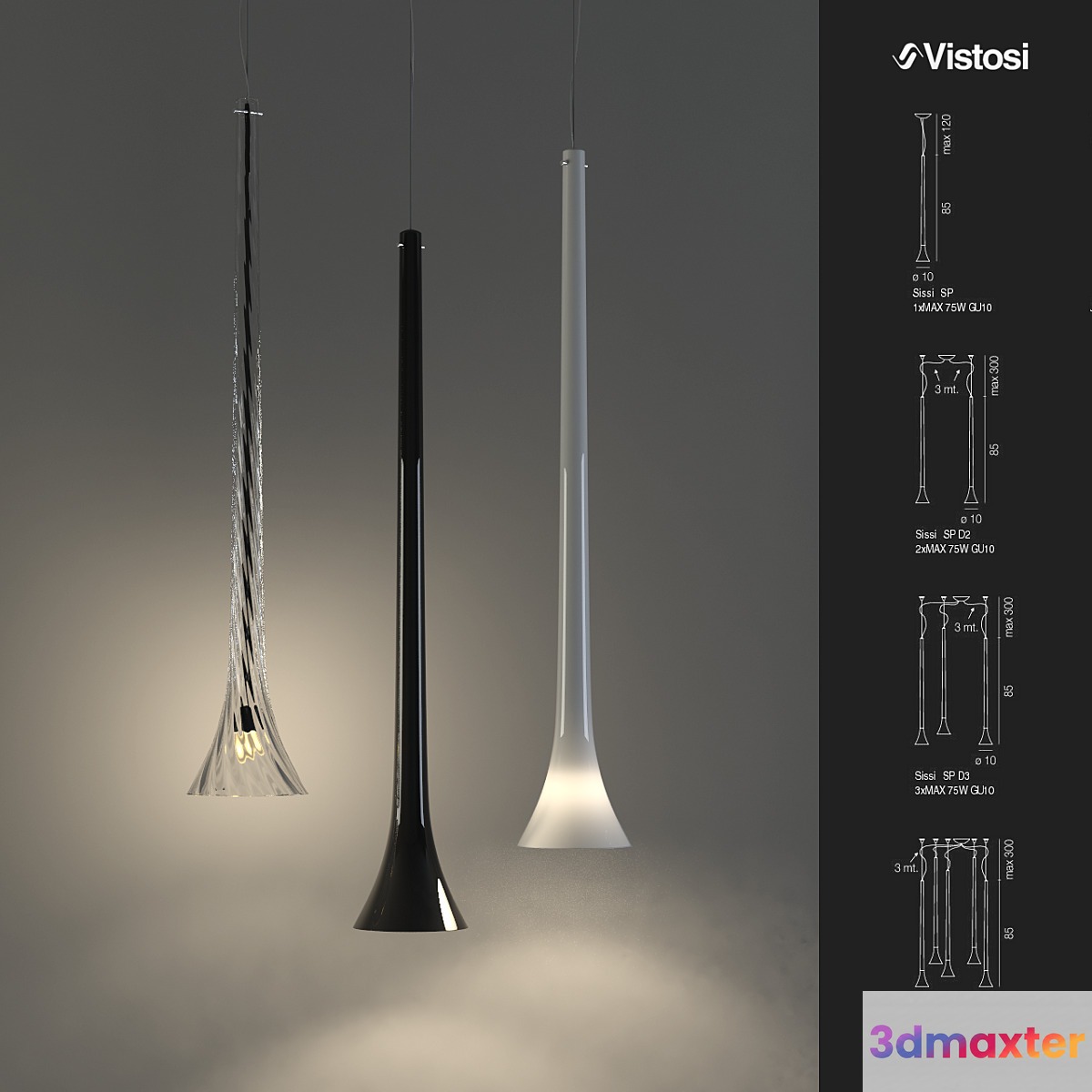 Hanging lamp Sissi SP D5 Pendant Light