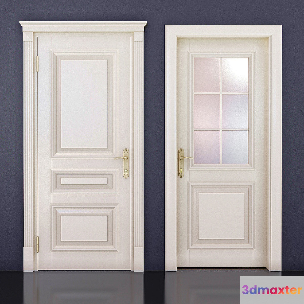 Door classic milky white lacquer