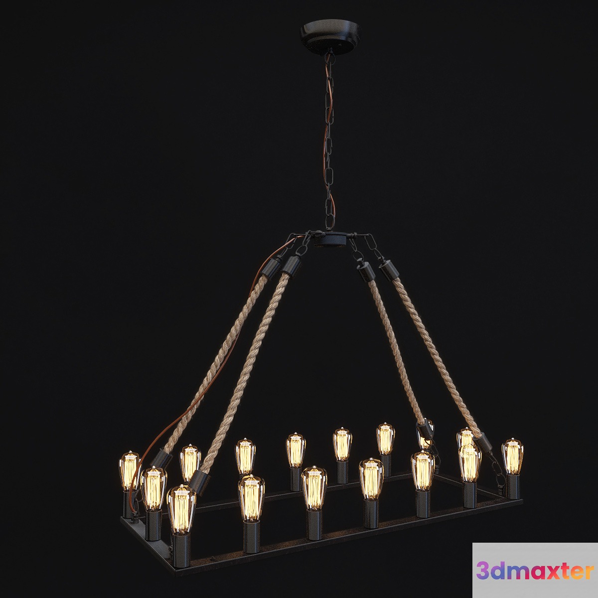 chandelier Zuo Modern Contemporary Inc. Gallite Ceiling Lamp Twine 3D Max