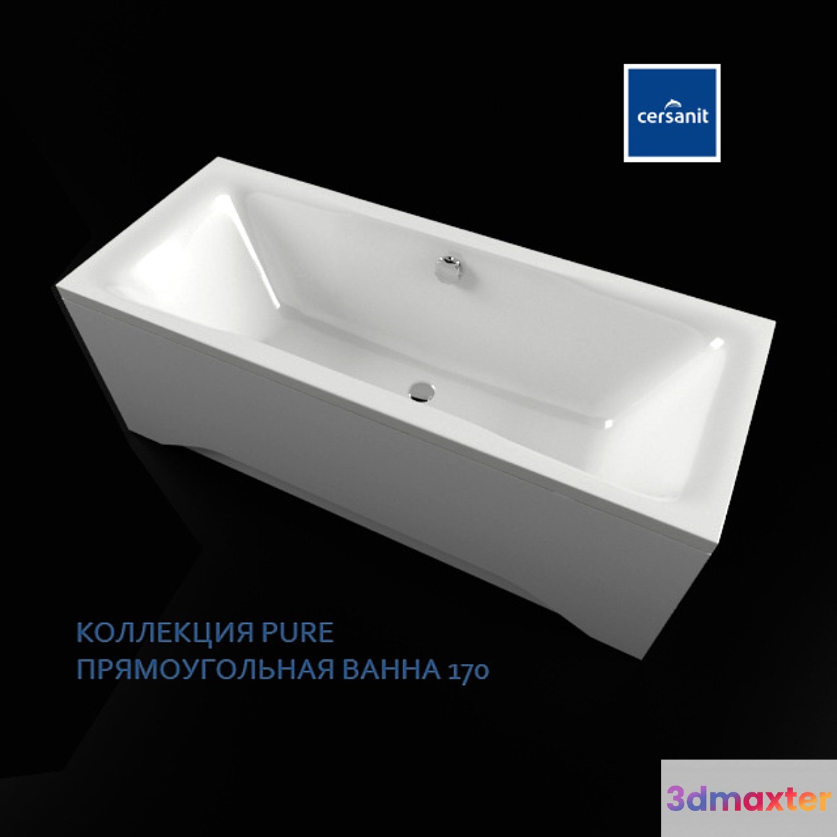 CERSANIT PURE 170 rectangular bath 3D Max