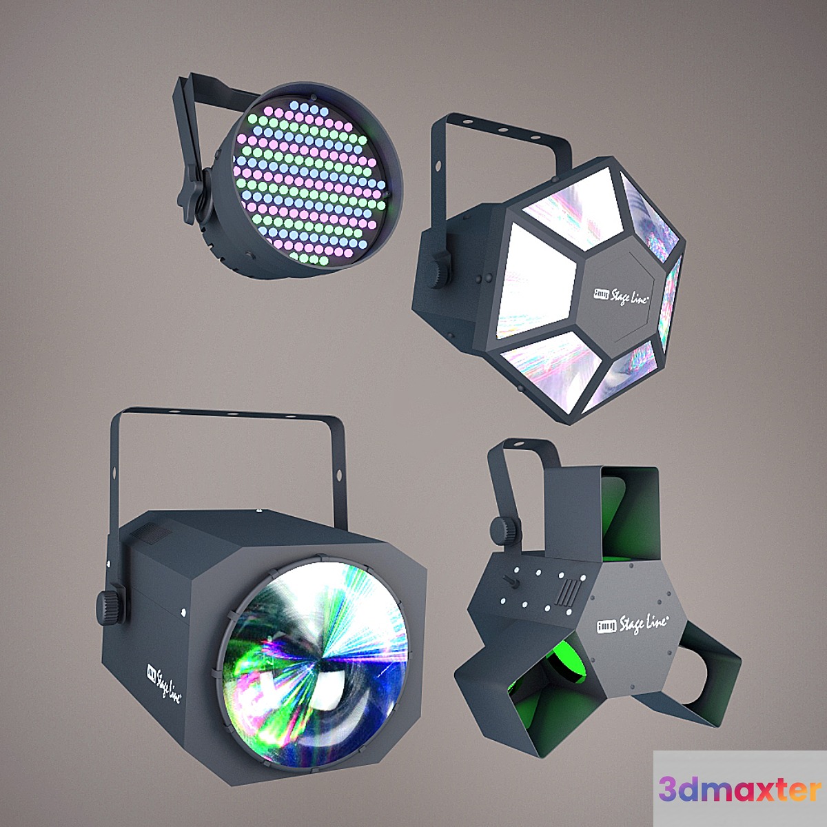 Monacor _ PARL56DMX _ LED-320RGBW _ LED-345RGBW _ LED-300RGB - No.2 3D Max