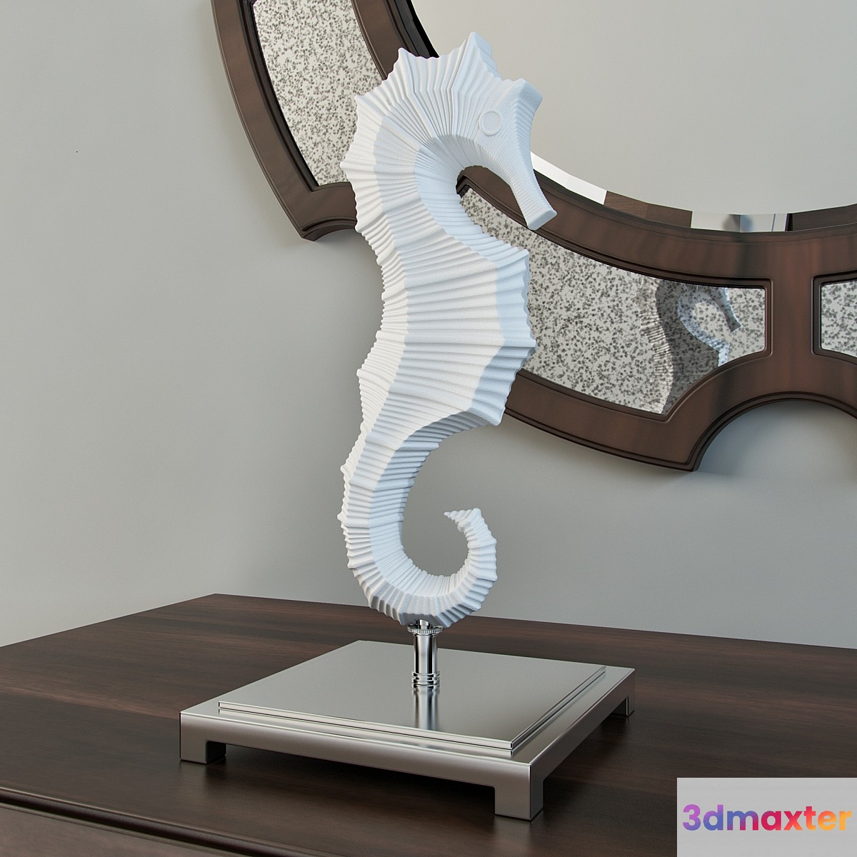 Jonathan Adler Seahorse Sculpture 3D Max