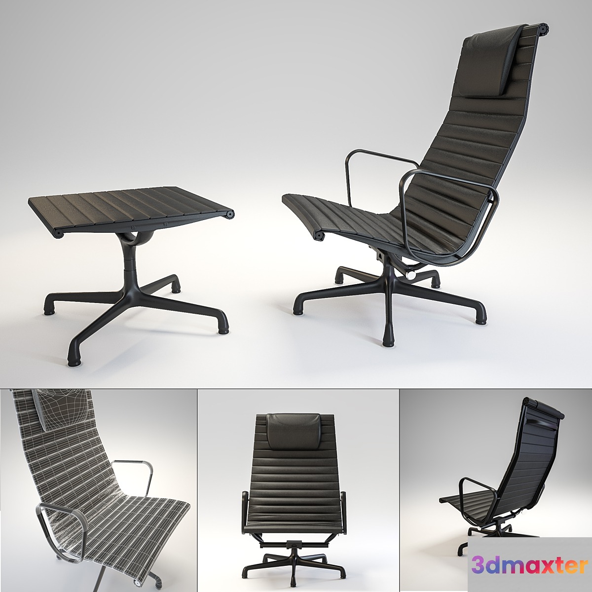 Eames Aluminum Group Chairs 3D Max