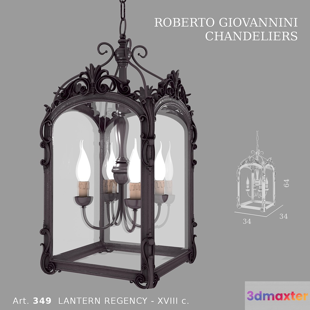 chandelier ROBERTO GIOVANNINI art. 349 3D Max