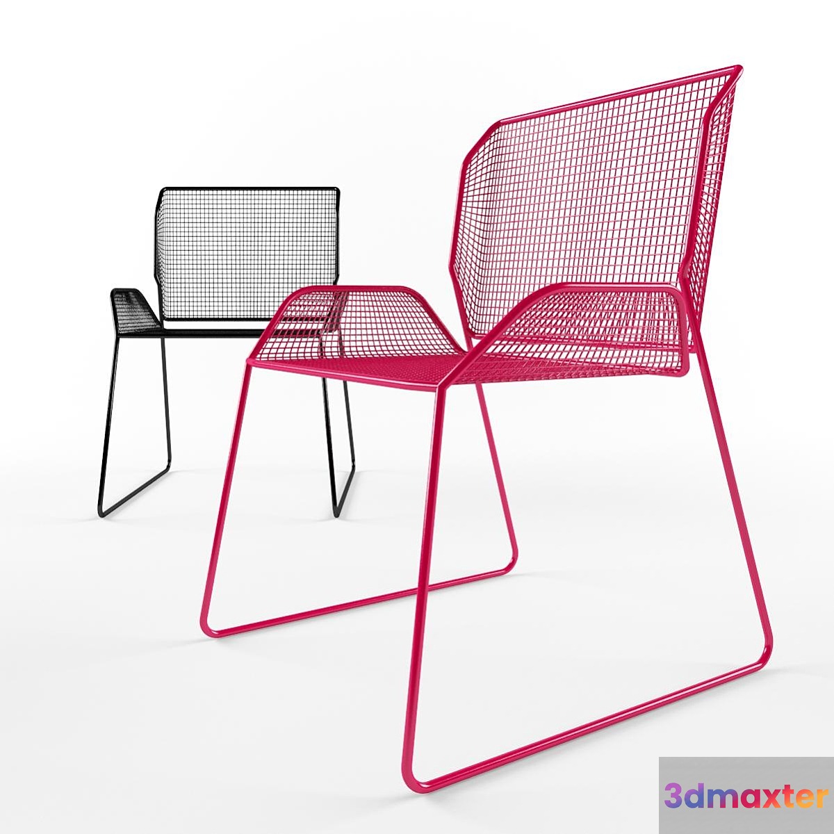 Chair with perforation 3D Max