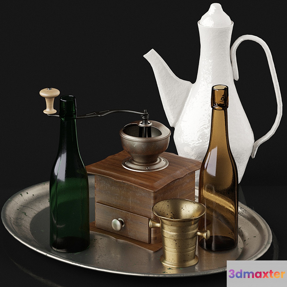 Vintage kitchen props 3D Max