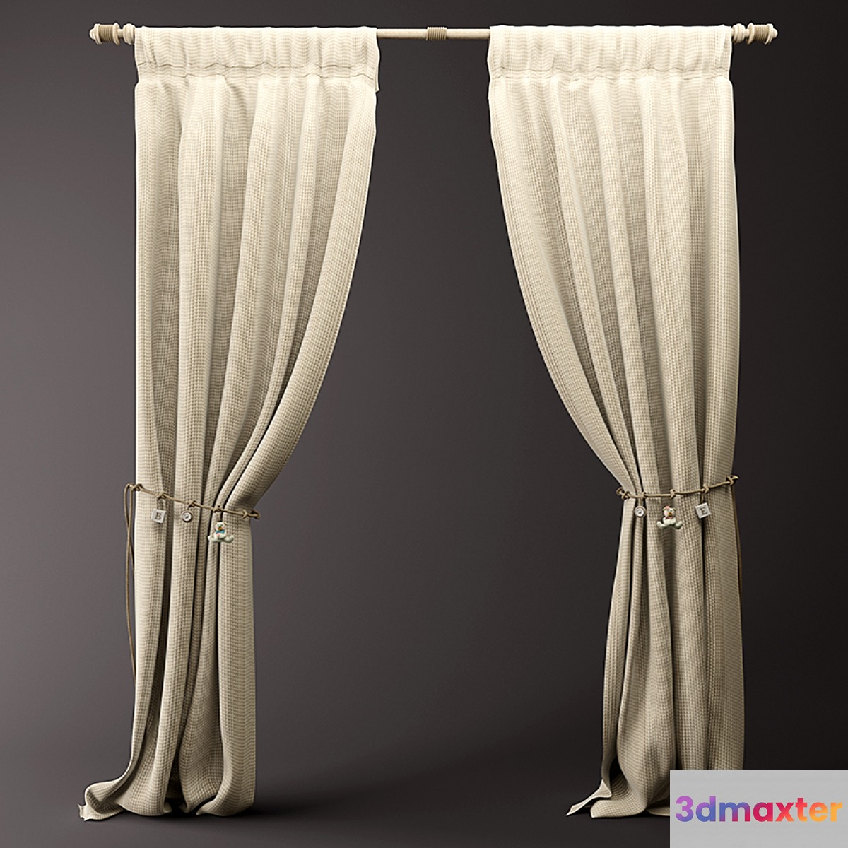 Curtains & rope kids - No.2 3D Max