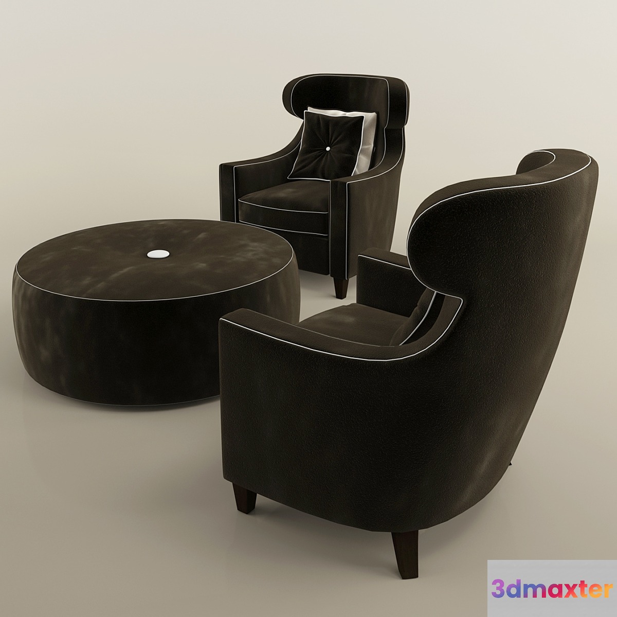 armchair & table 3D Max