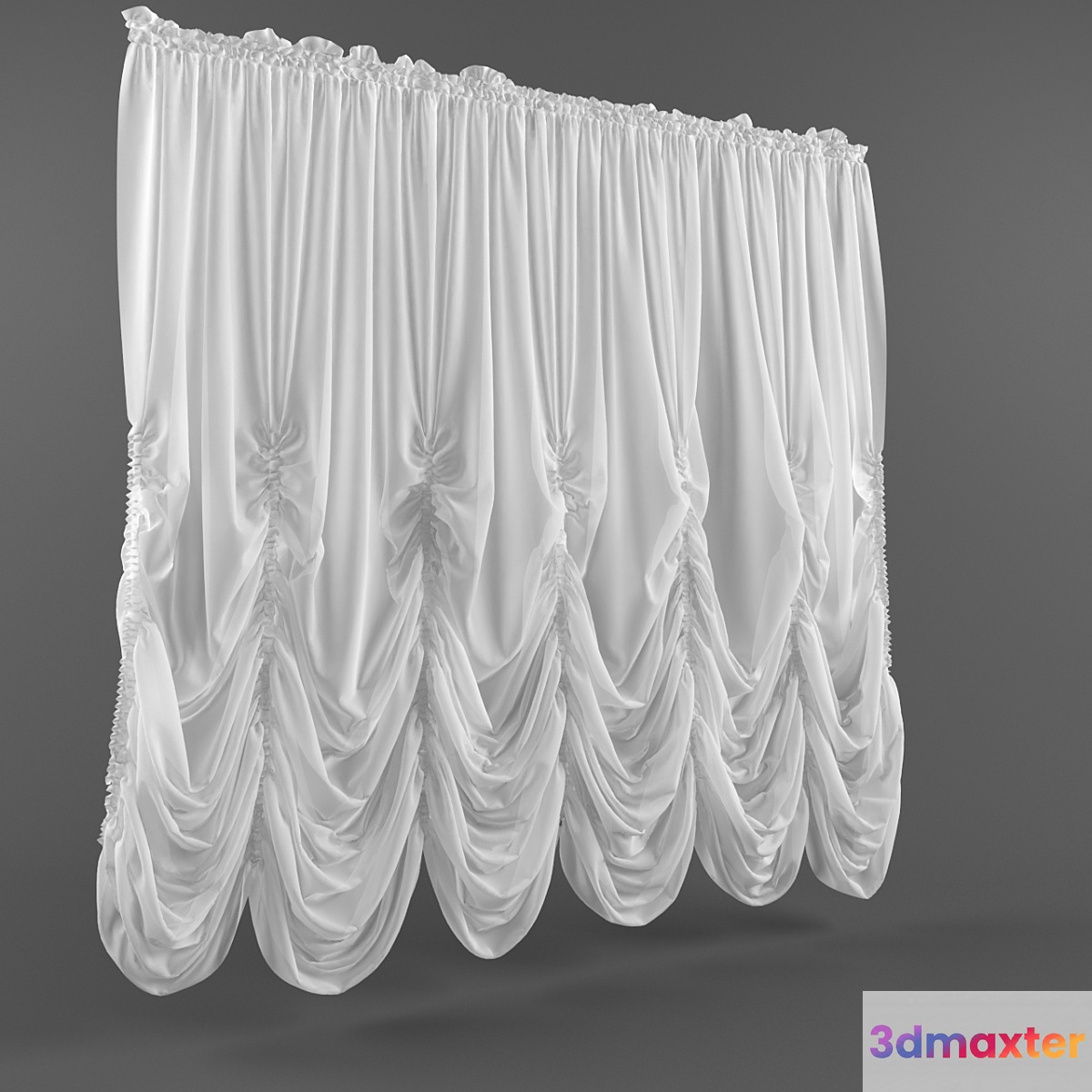 French curtains 3D Max