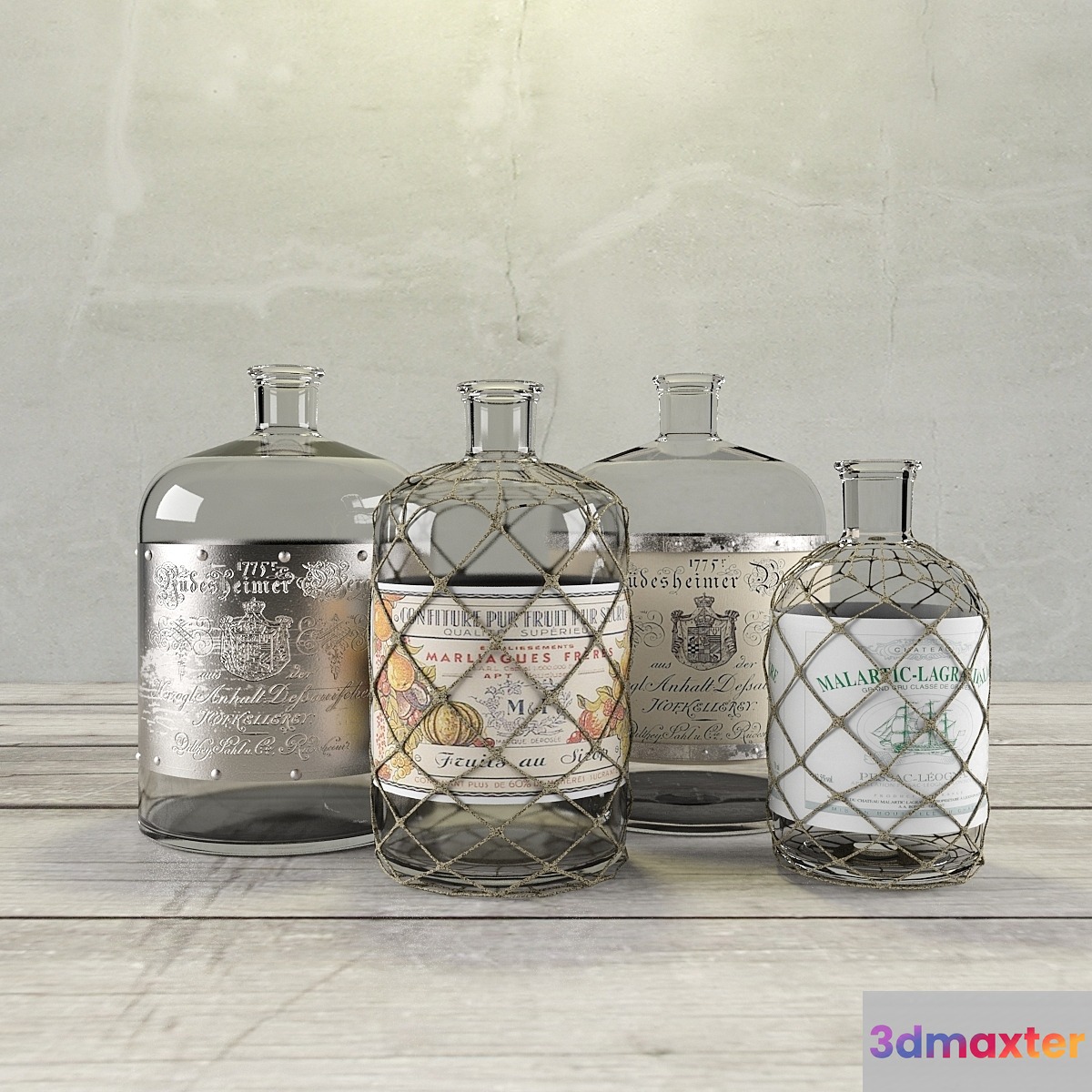 Decorative bottles Dialma Brown
