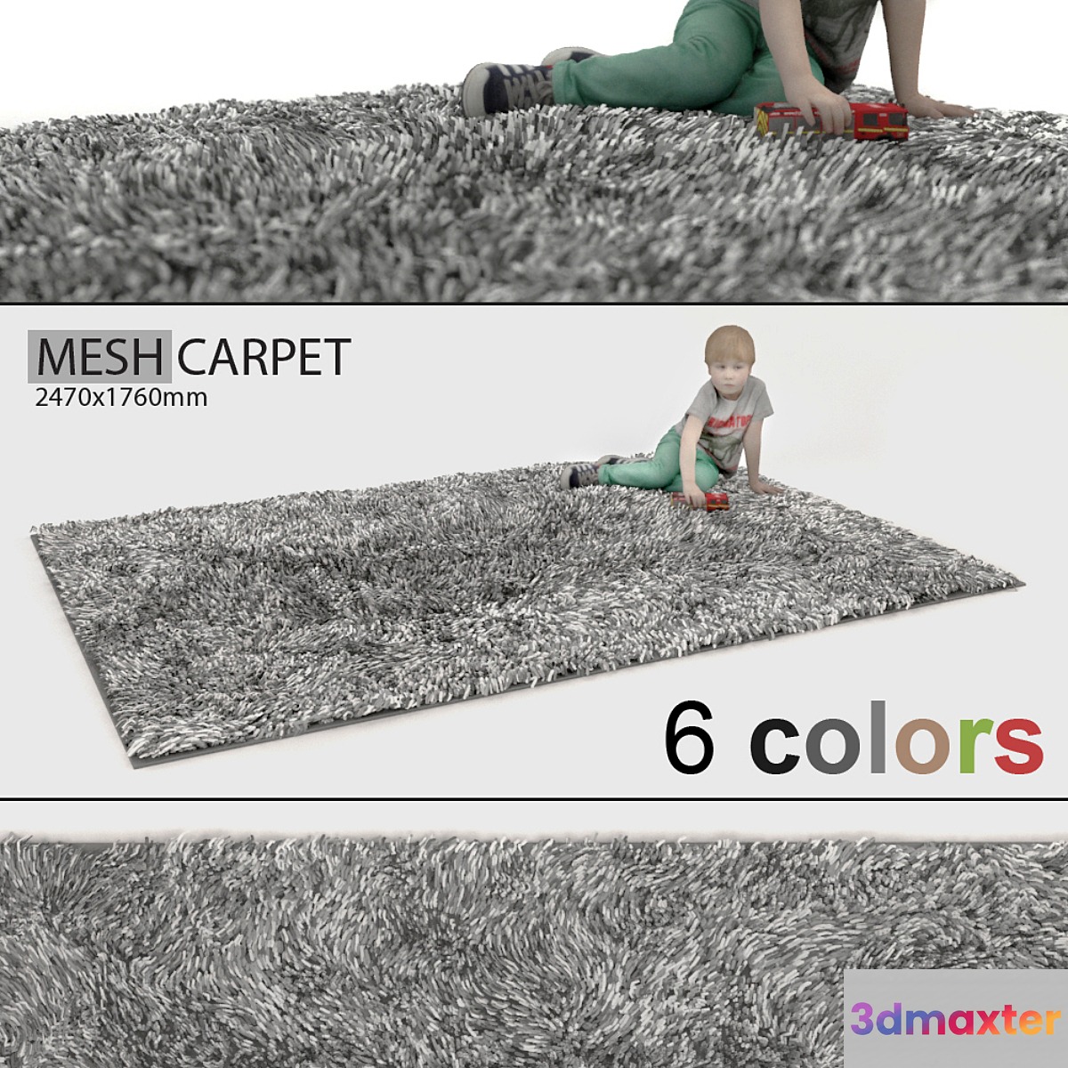 Carpet with a long nap 4 3D Max
