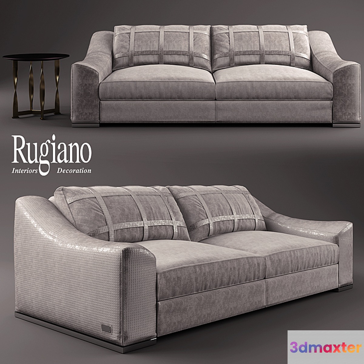 Sofa rugiano golden 3D Max