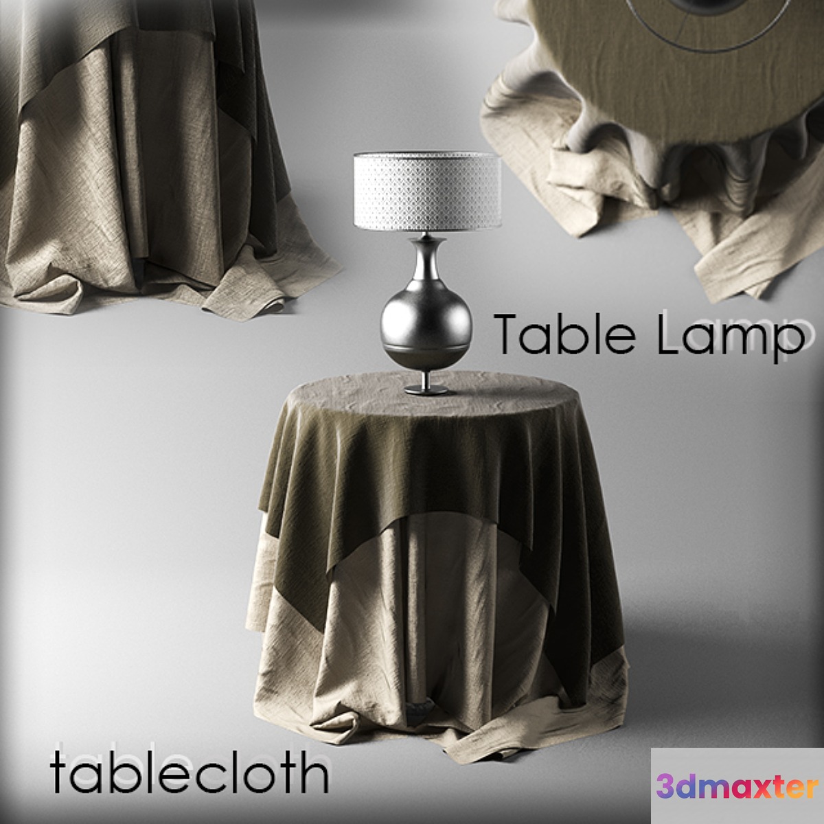 Table lamp with a tablecloth