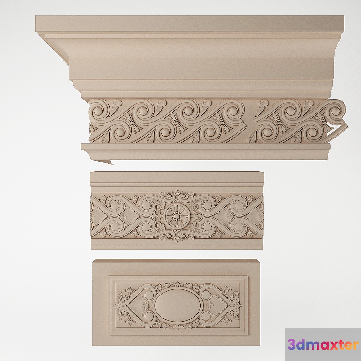 Facade elements 3D Max