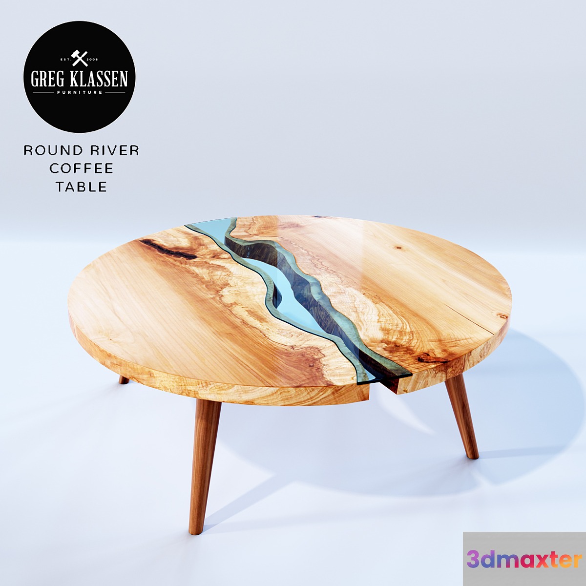 Greg Klassen round river coffee table - No.2 3D Max