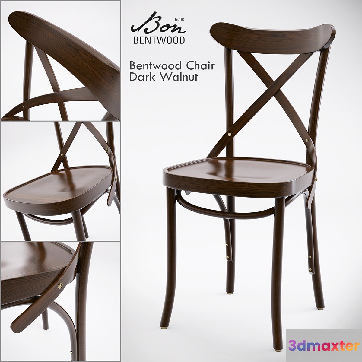 Bon Bentwood Chair 3D Max