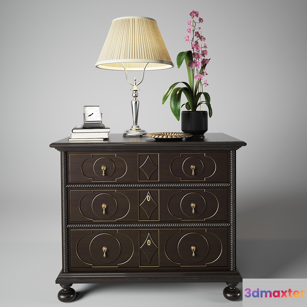 Baker 9809 Glebe Bedside Chest 3D Max