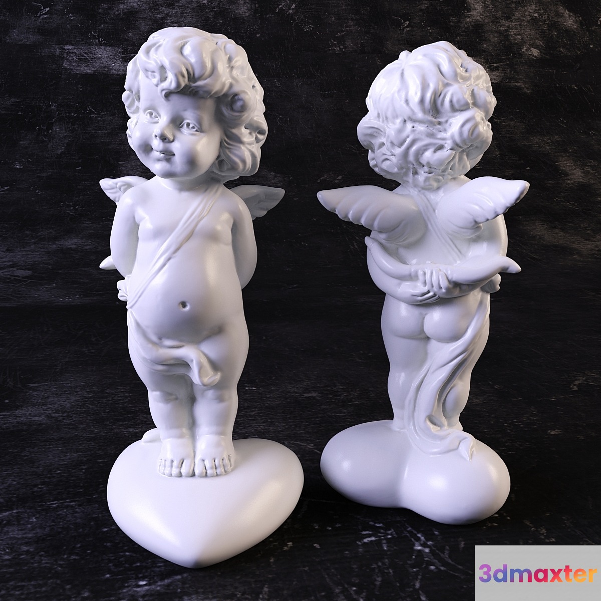 Figurine Angel Cupid -4 3D Max