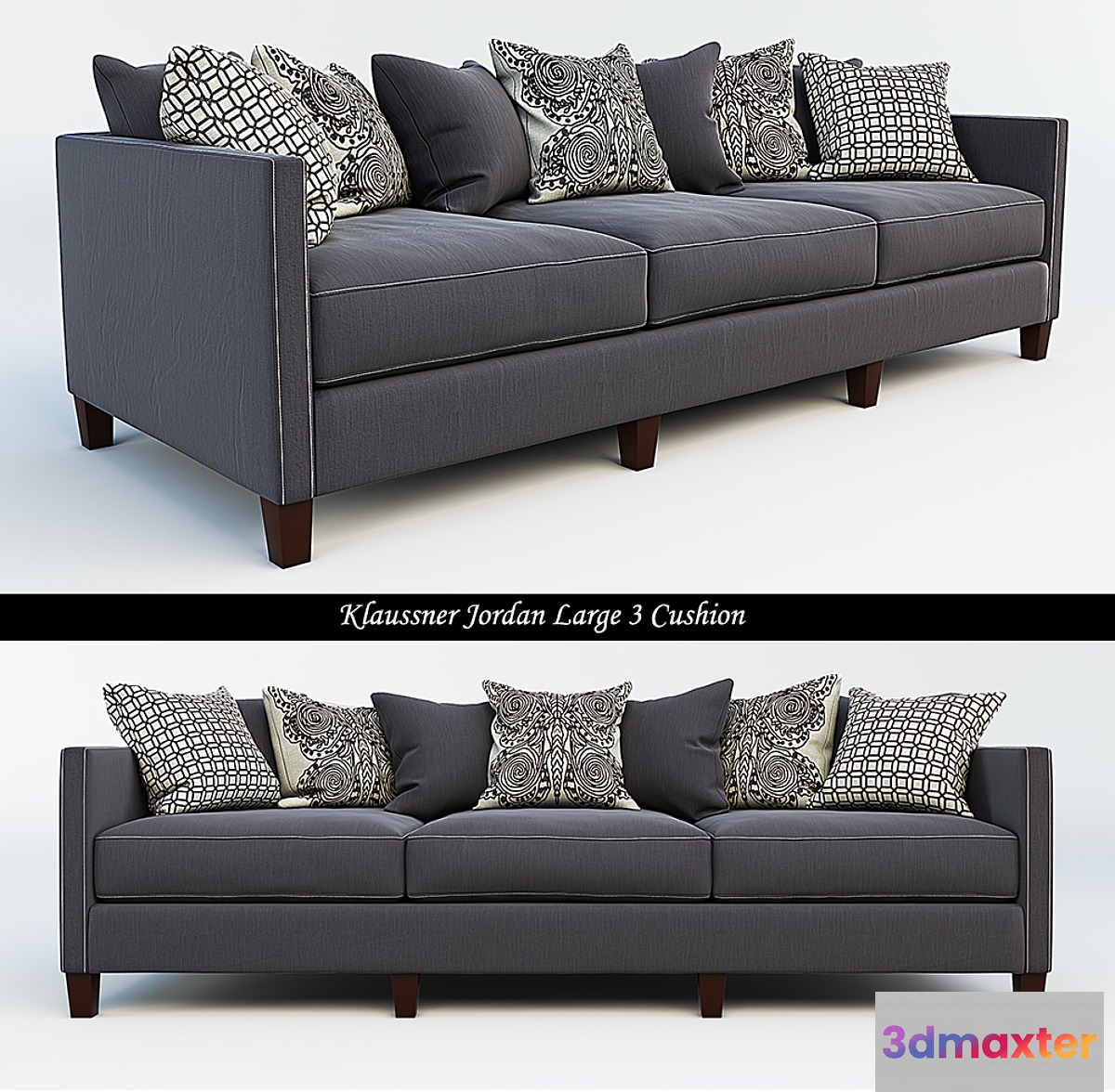 Klaussner Jordan Large 3 Cushion - No.2 3D Max