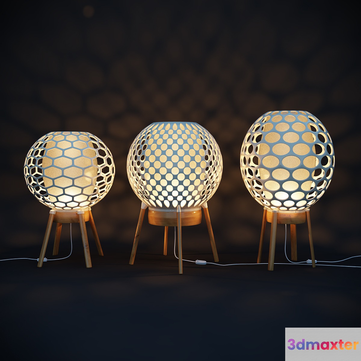 Designer lamps 3D Max