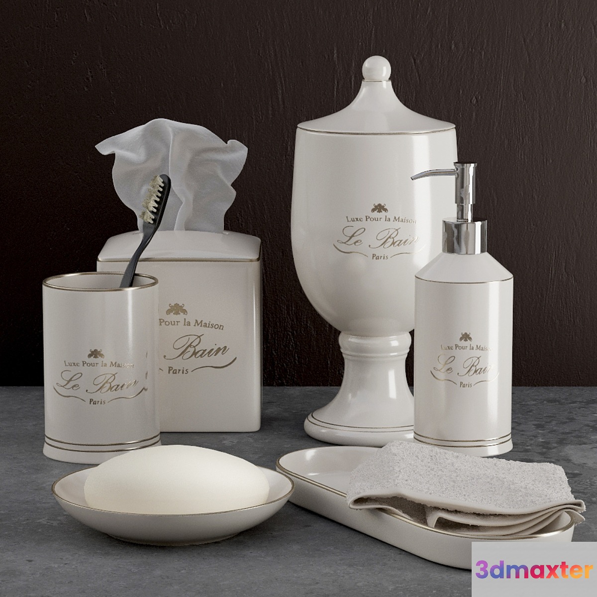 LE BAIN FRENCH PORCELAIN ACCESSORIES
