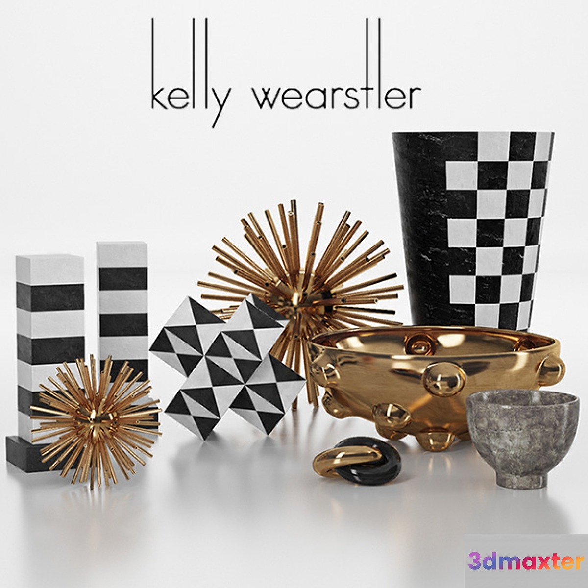 Kelly Wearstler Decorative Set # 1 3D Max
