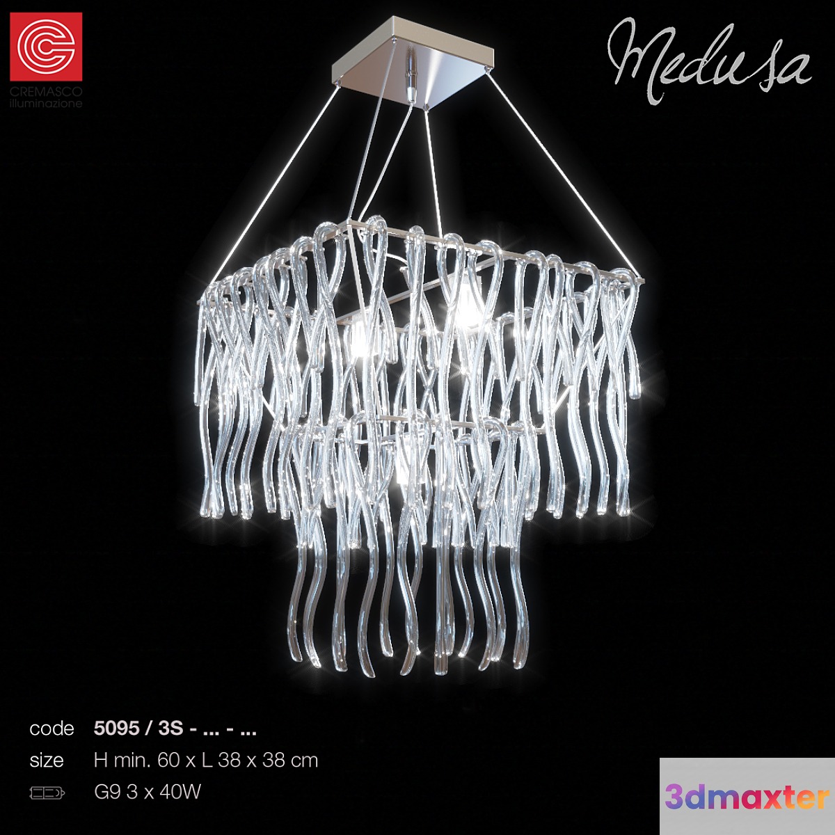 Chandelier Medusa Art 5095 3D Max