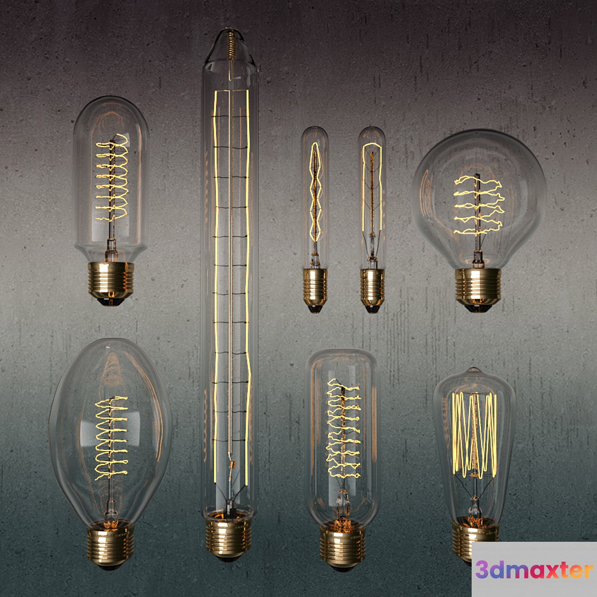 Vintage Light Bulb 3D Max