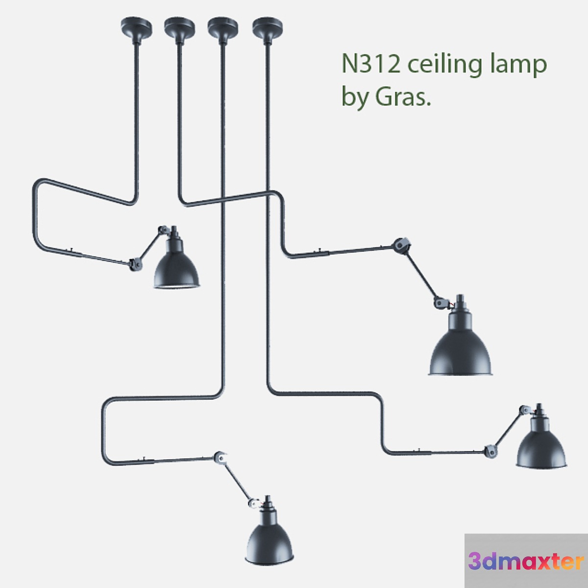 N312 ceiling lamp by Gras.