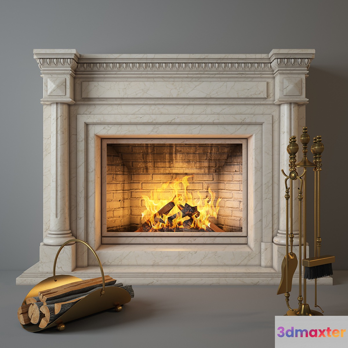 Fireplace Charlotte with accessories. - No.3