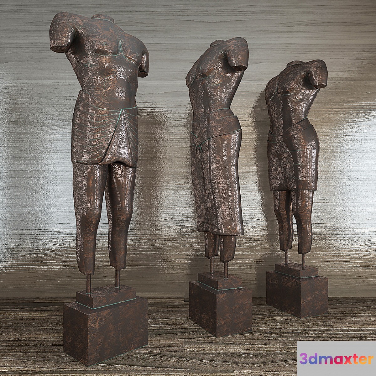 Egyptian statue 3D Max