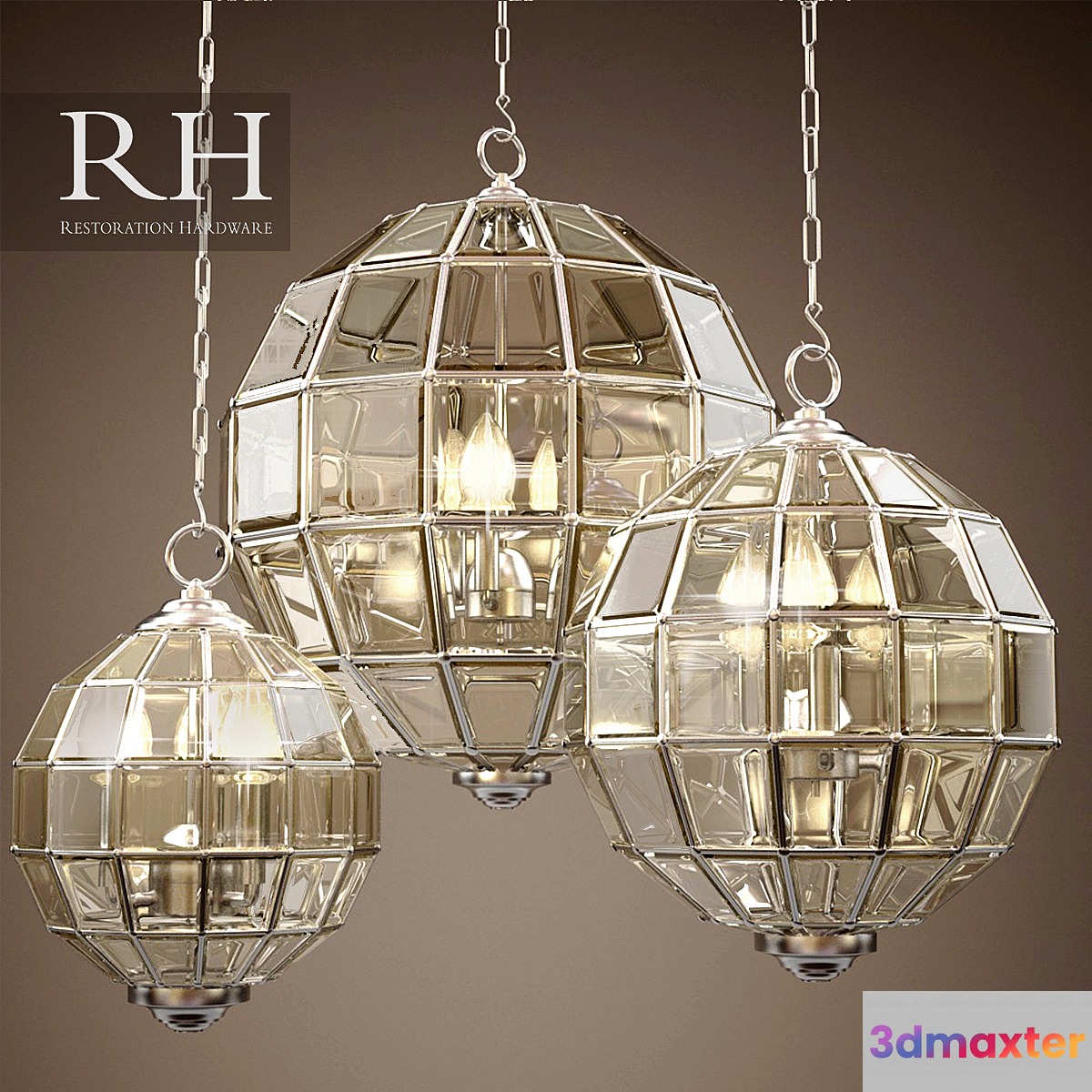 RH STREET GAS LAMP PENDANT (3 size) 3D Max
