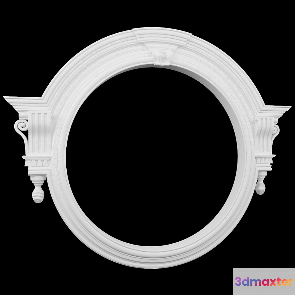 Framing the round window. 3D Max