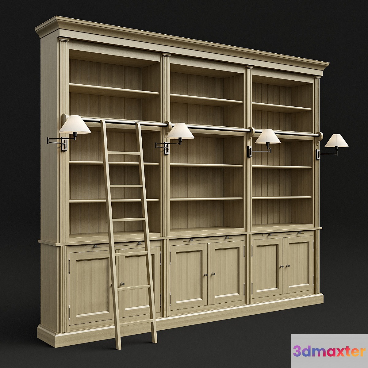 Flamant library balmore 001338EVM2 3D Max