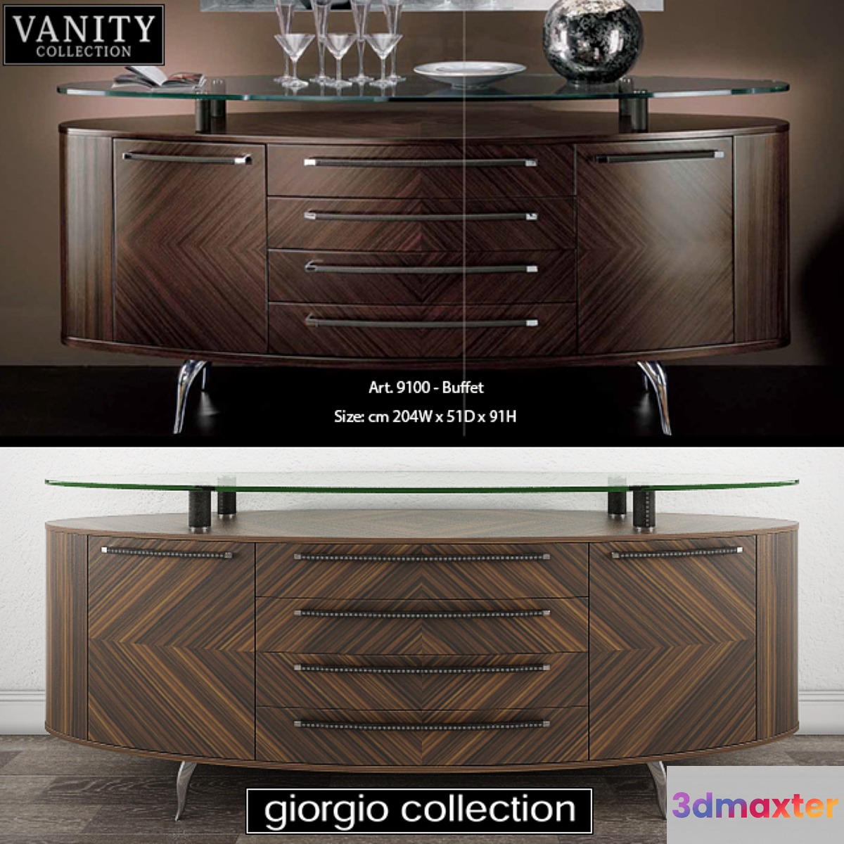 GIORGIO COLLECTION Vanity - Art. 9100 - Buffet 3D Max