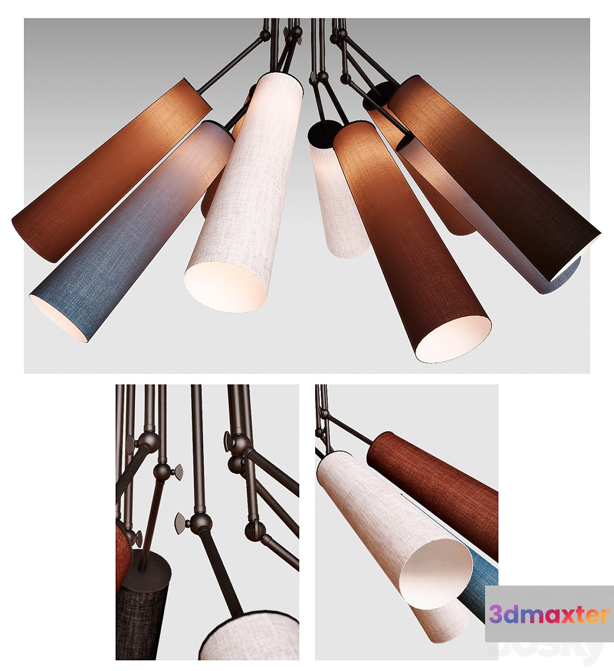 KARE Pendant Lamp Multi Speaker 10-lite 3D Max