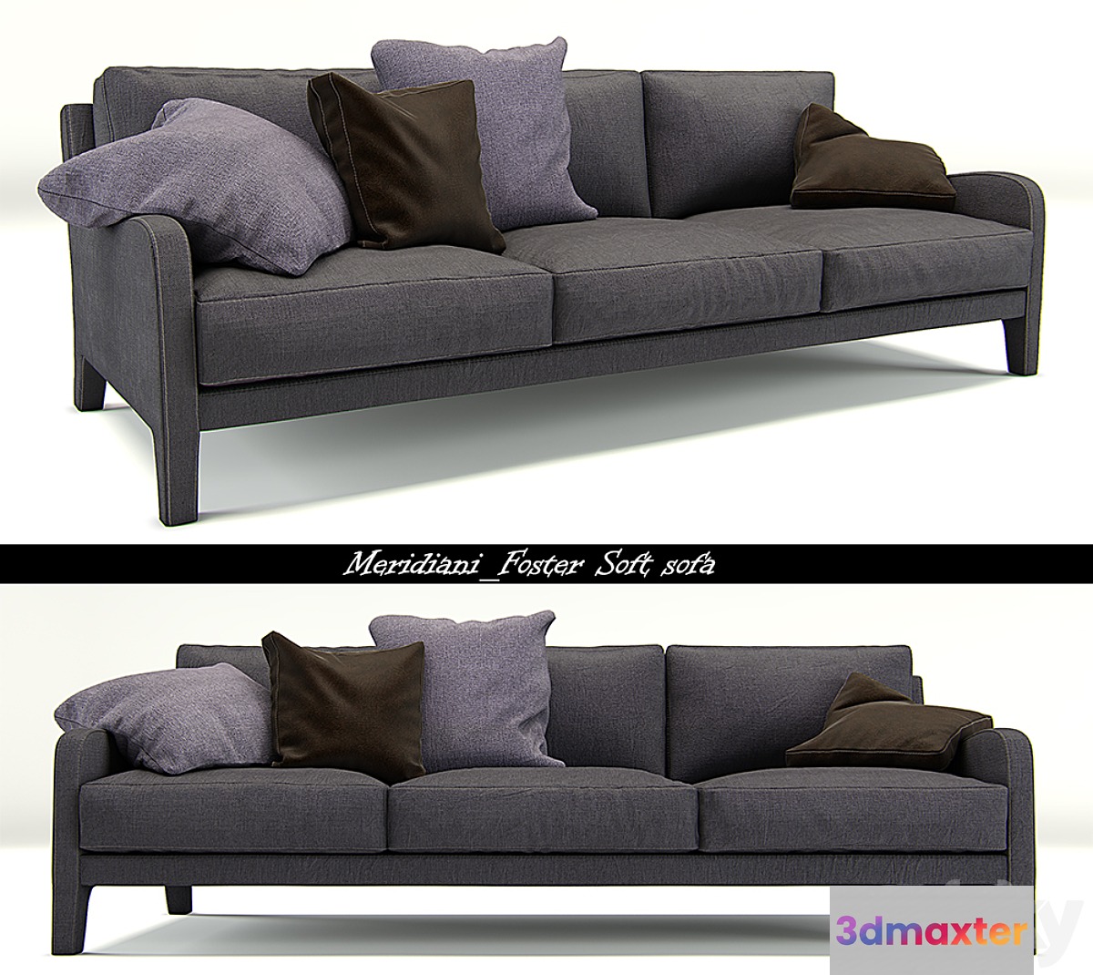 Meridiani_Foster Soft sofa 3D Max