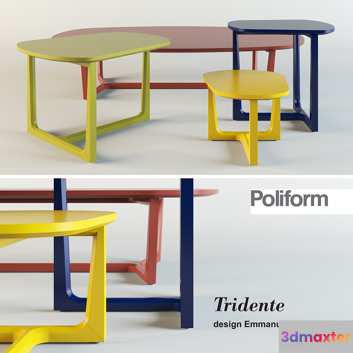 Poliform Tridente. Coffee tables 3D Max