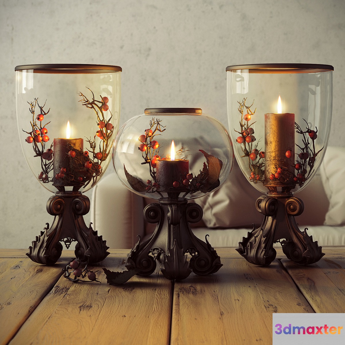 Windlicht Ramatuelle 3D Max