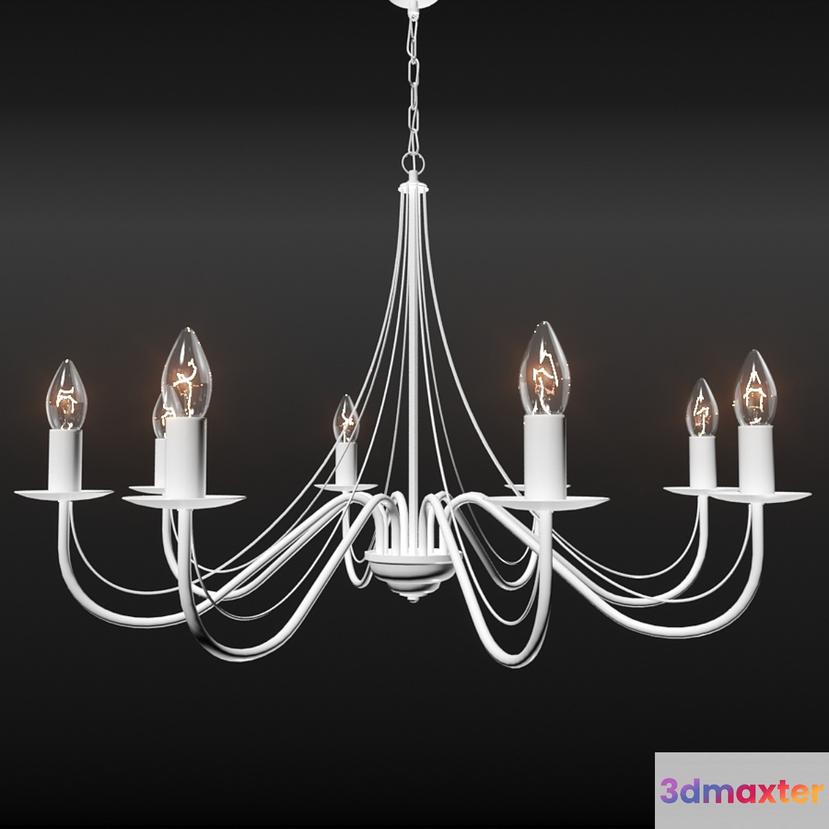 chandelier A001_8P 3D Max