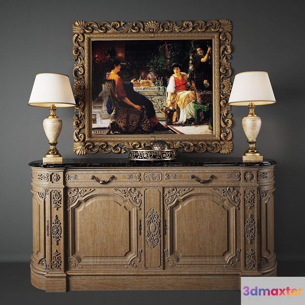 Provasi Sideboard 0674 + Decorative set - No.2