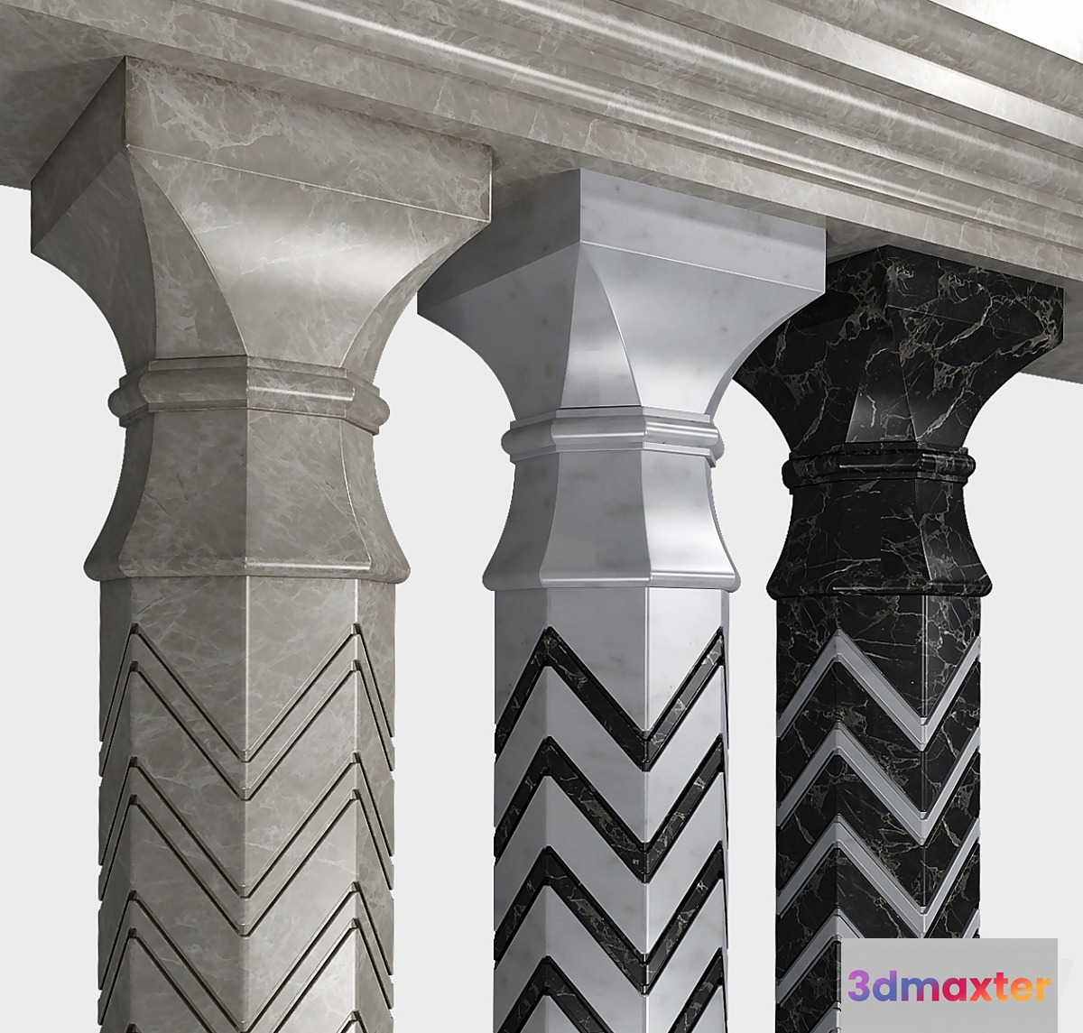 Arabic Column 3D Max