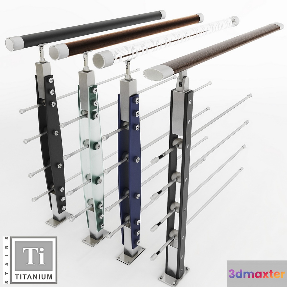 Balusters Titanium HR_1014_1015_1016_1811 3D Max