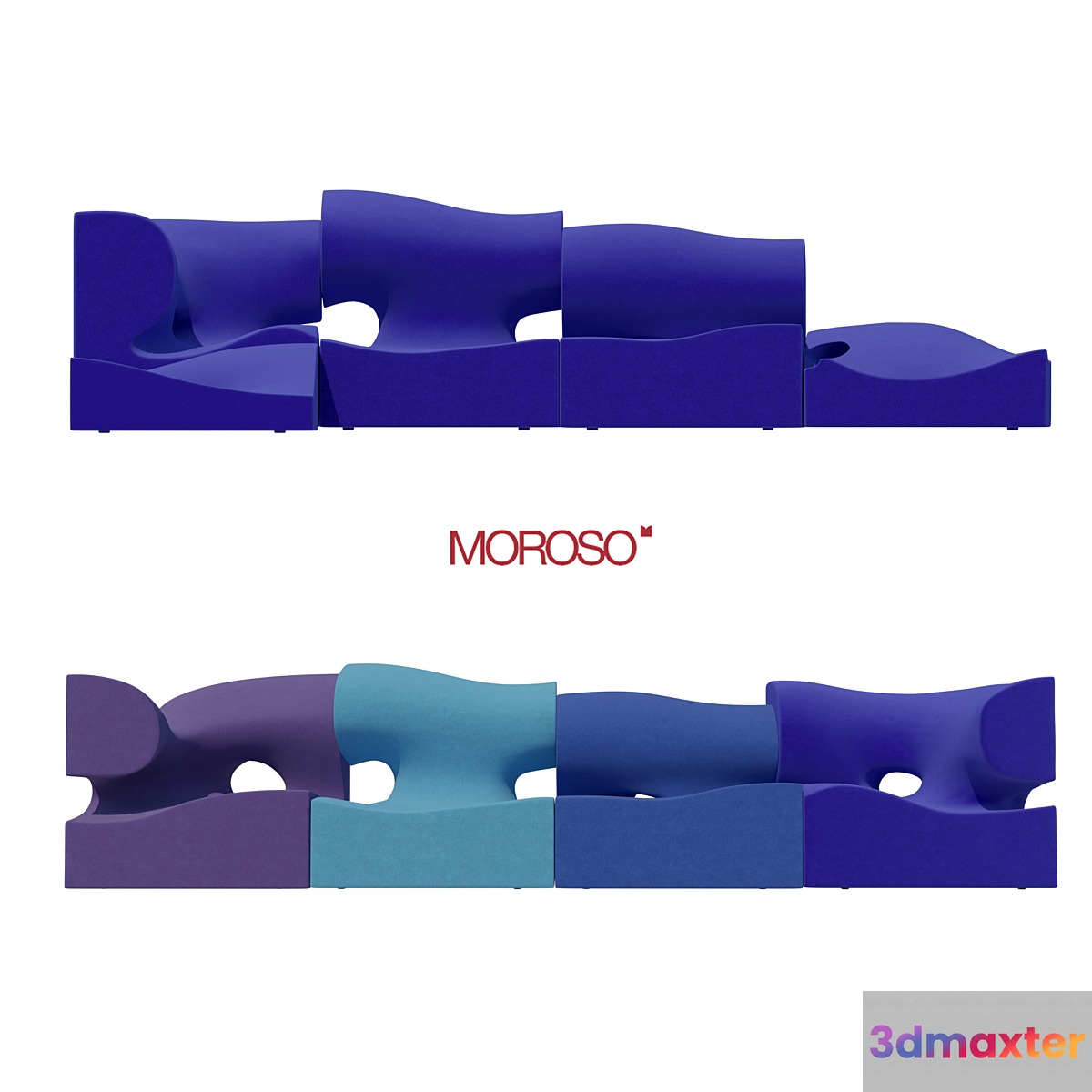 Moroso Misfits sofa 01 Misfits SOFA SYSTEM BY Ron Arad 3D Max
