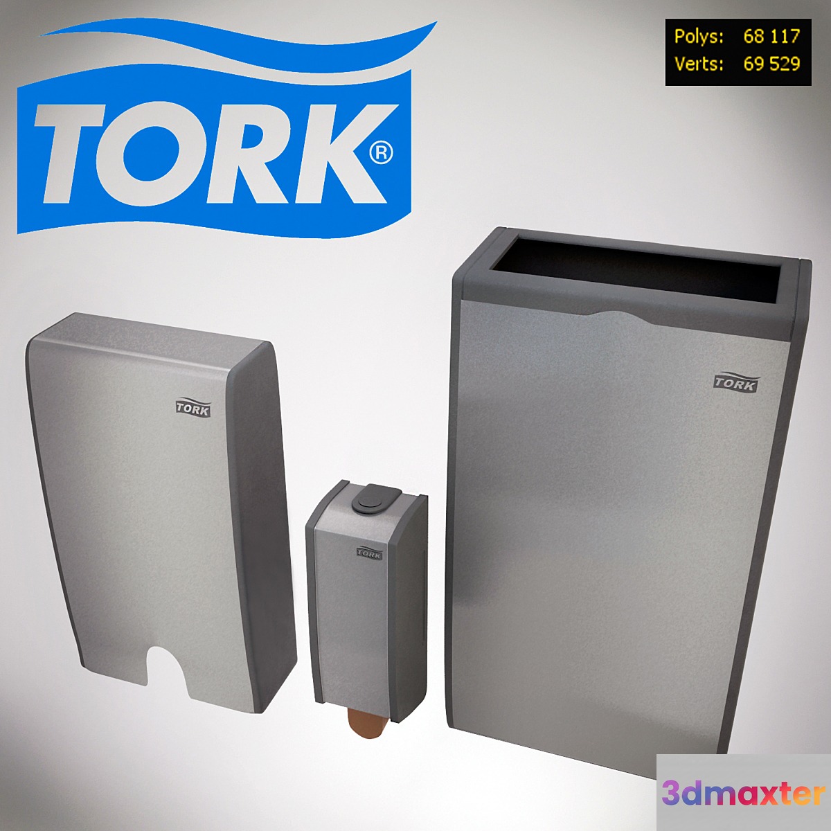 Tork - Aluminium: sheet dispenser towel dispenser for liquid soap trash